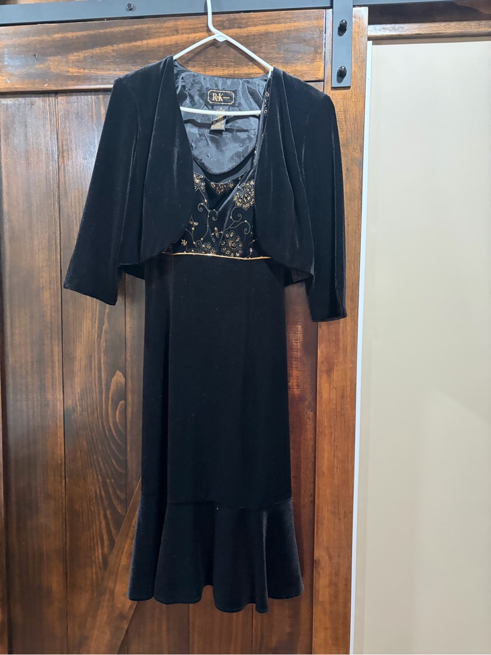 Dressy Black Women’s Dress with Cropped Bolero